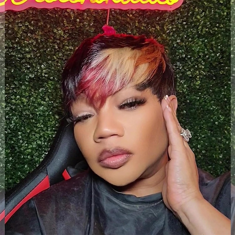 peruca pixie cut para mulheres negras peruca sintética peruca pixie com franja perucas curtas para mulheres negras perucas em camadas de 2025 por $24.99 –P3