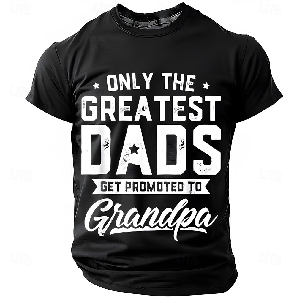 Voor heren Grappig jargon vader T-shirt Korte mouw T-shirt 3D-afdrukken Strakke ronde hals Overhemd Modieus Dagelijks Basic Straat Casual Dagelijks Zwart Rood blauw Zomer Lente Kleding S M L XL XXL 2025 - $17.99 –P1