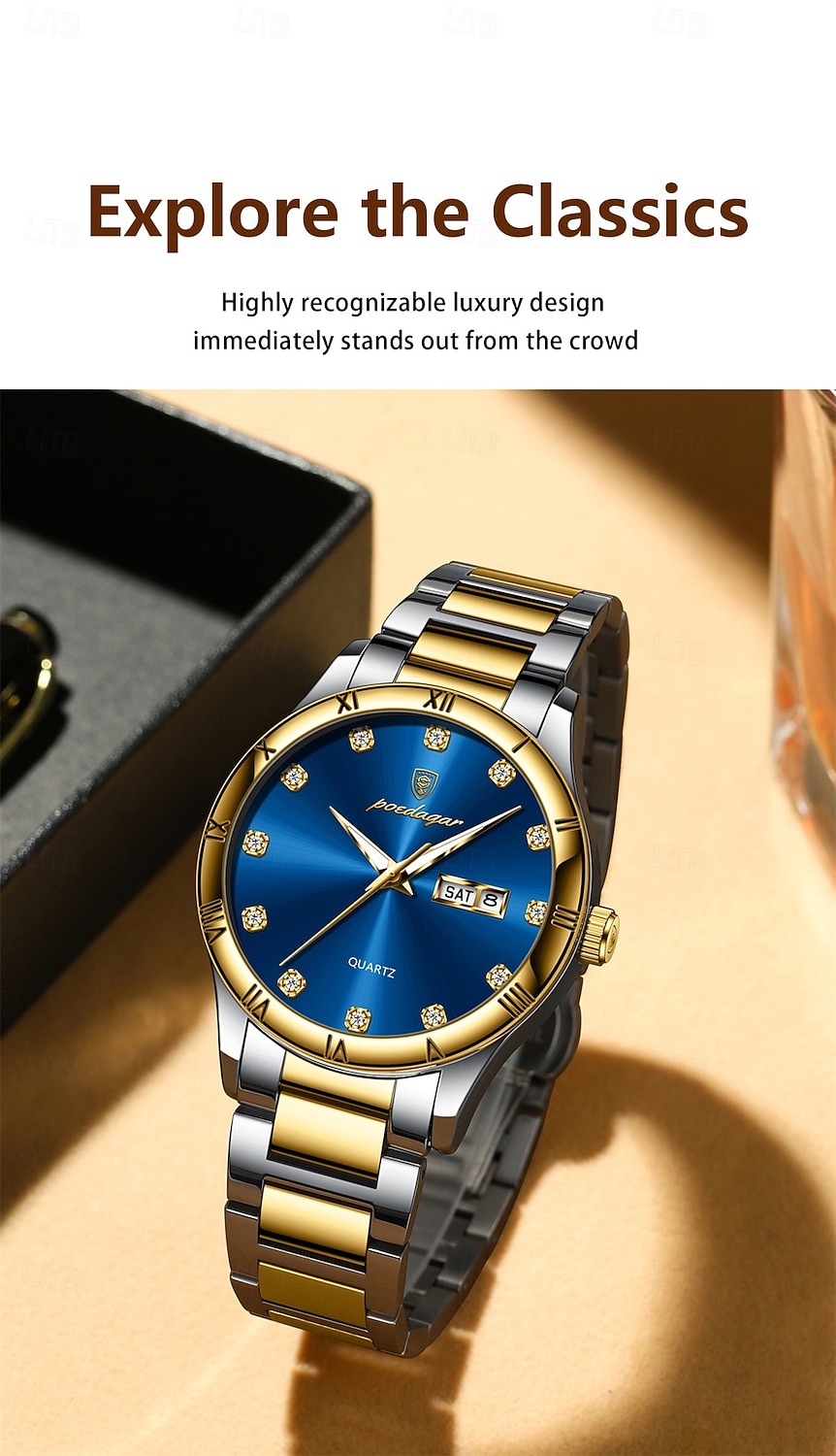 2025年 878 新作 多機能 メンズ レトロウォッチ ダブルカレンダー ナイトライト 防水 メンズ クォーツウォッチ  コレクション – $19.99 –P5