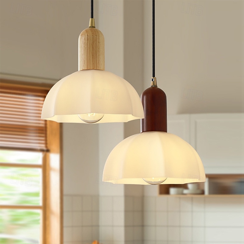 20 cm Design De Lanterna Formas geométricas Luzes Pingente Vidro Madeira Vidro Estilo Artístico Estilo Formal Estilo Moderno Artistíco Estilo nórdico 110-120V 220-240V de 2025 por $65.99 –P3