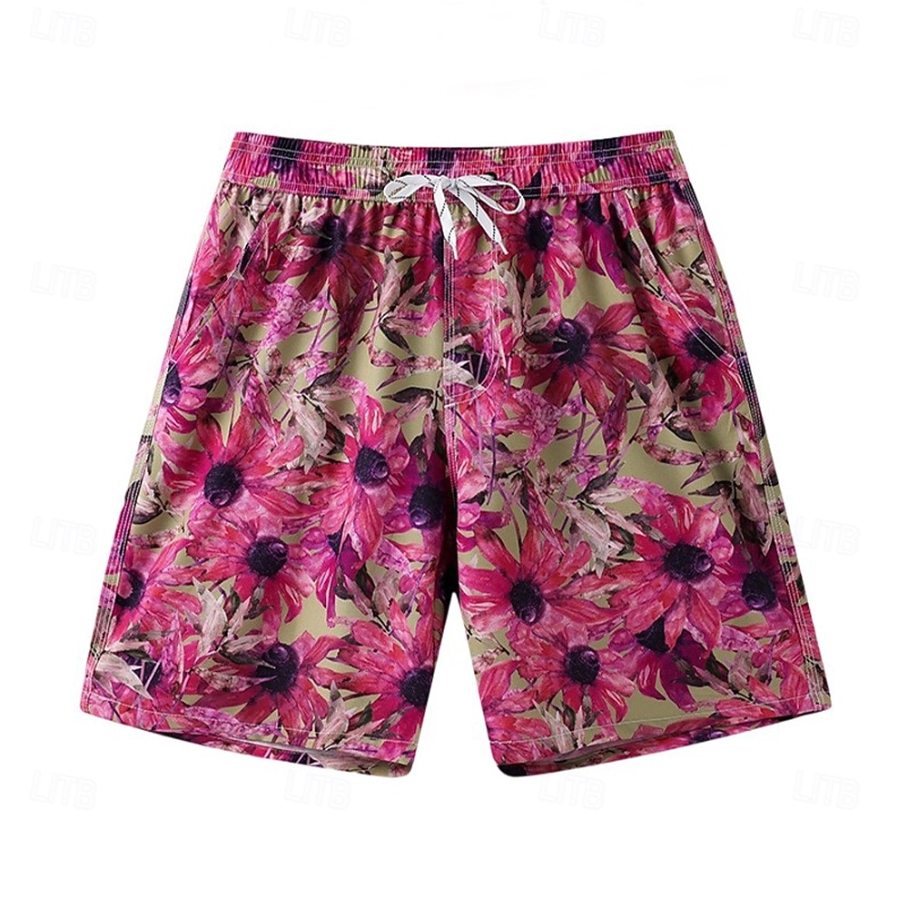 Voor heren Korte broek Strandshorts Trekkoord Grafisch Blad dier Ademend Sneldrogend Knielengte Buiten Vakantie Huis Vakantie Etnische stijl Meerblauw Leger groen Rekbaar 2025 - $16.49 –P11