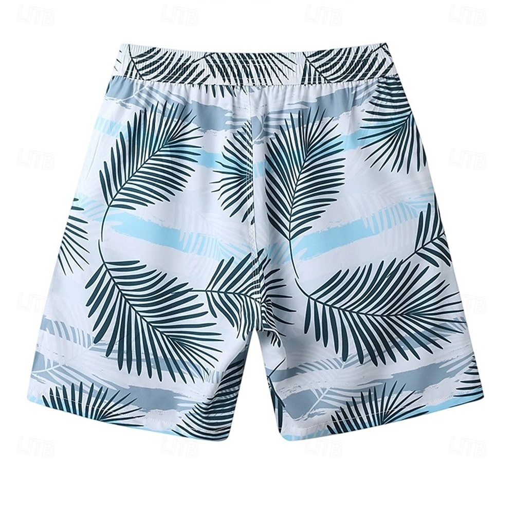Voor heren Korte broek Strandshorts Trekkoord Grafisch Blad dier Ademend Sneldrogend Knielengte Buiten Vakantie Huis Vakantie Etnische stijl Meerblauw Leger groen Rekbaar 2025 - $16.49 –P19