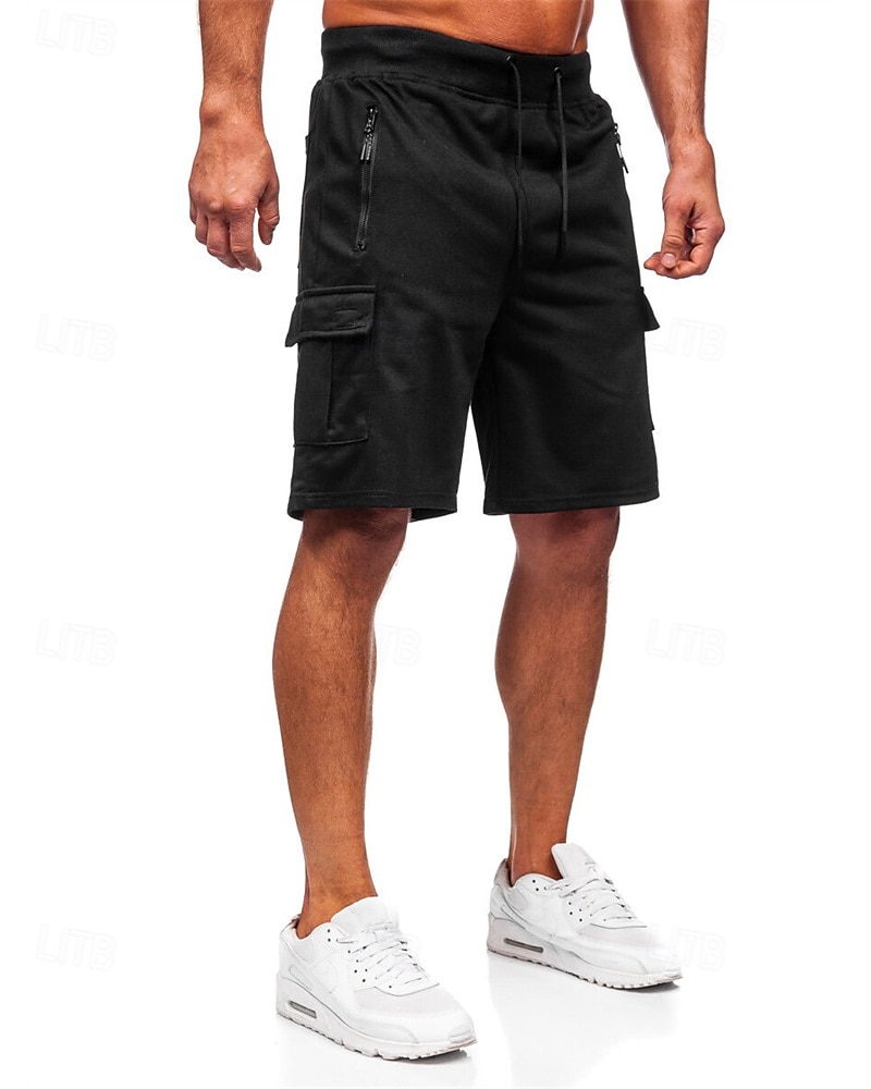 Homme Short athlétique Shorts de survêtement Shorts Shorts d'été Avec Poches Cordon de serrage Taille Élastique Uni Confort Respirant Court Extérieur Sports Classique Occasionnel Noir Gris Claire de 2025 ? $18.99 –P1