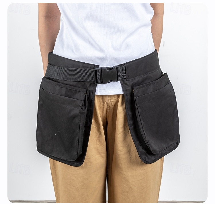 Avental com cinto para ferramentas com vários bolsos, bolsa de cintura à prova d'água com alça ajustável - preto, organizador de cinto de trabalho para jardinagem, artesanato de cozinha, projetos faça de 2025 por $27.99 –P5