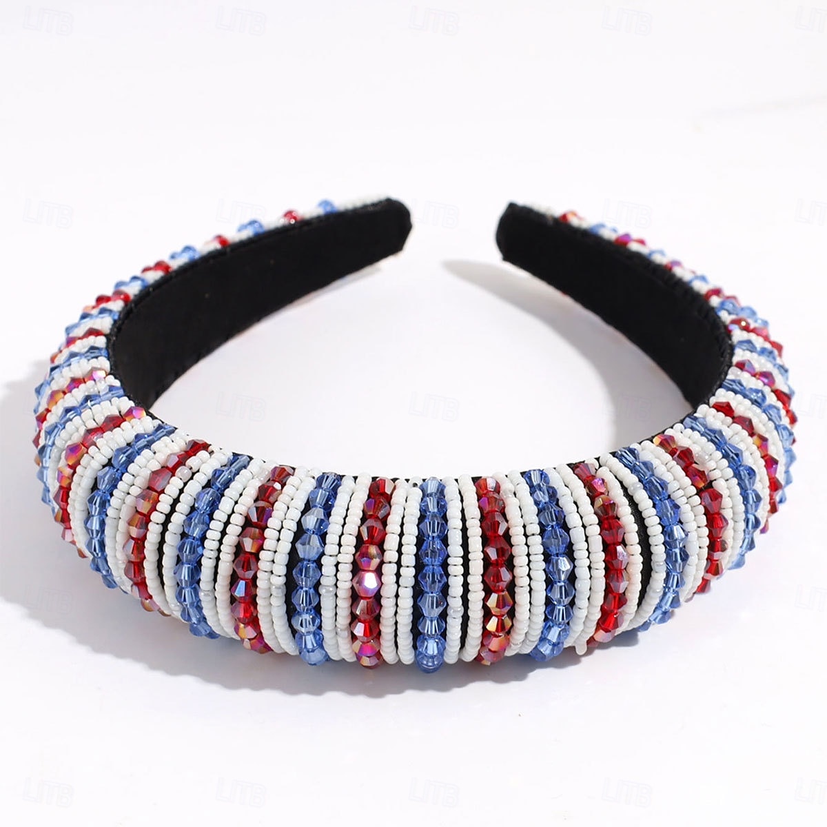 Cerchietto per capelli del 4 luglio per donne e ragazze, orecchini patriottici, cerchietto rosso, bianco e blu, bandiera americana, cerchietto per capelli per il giorno dell'indipendenza degli Stati del 2025 a $12.99 –P7