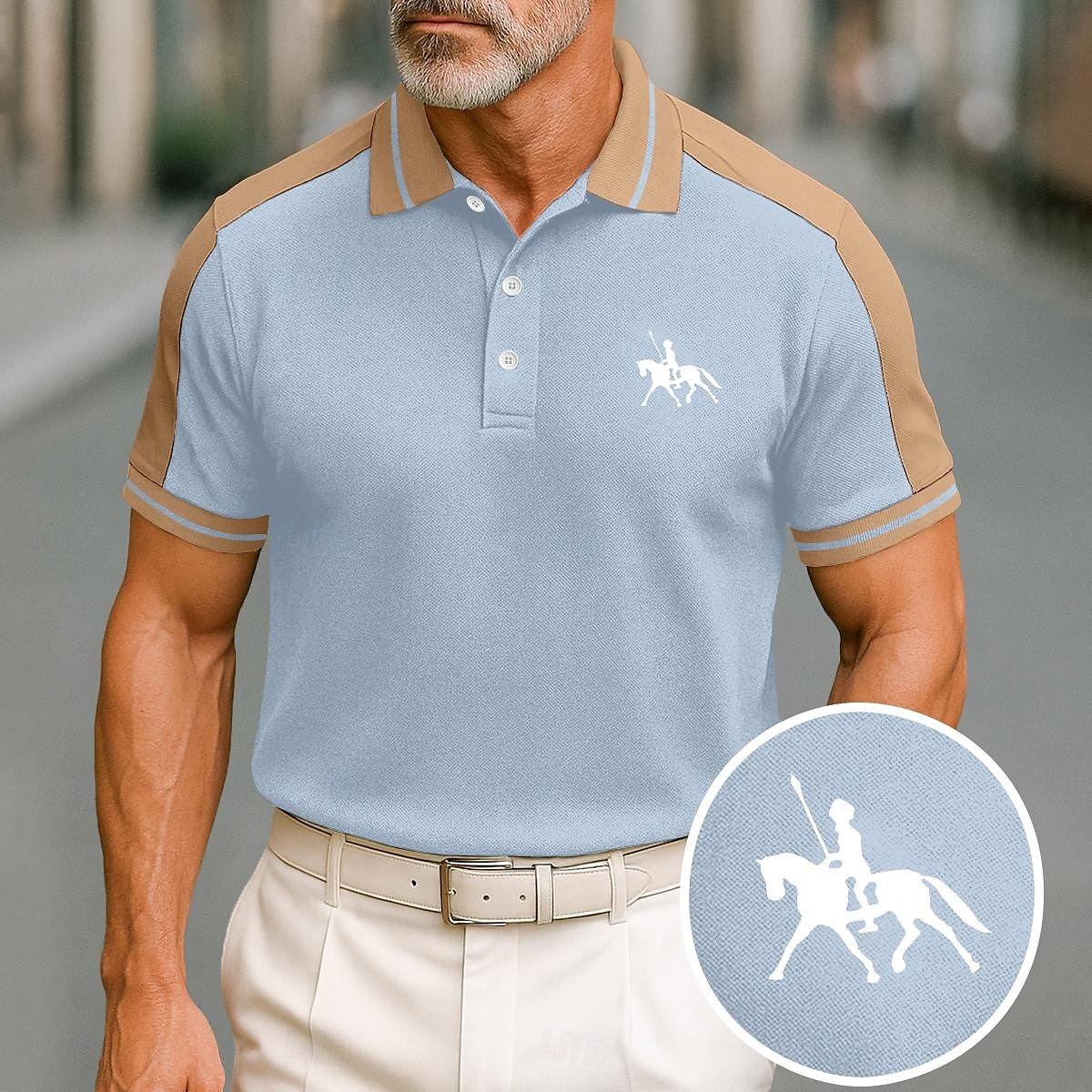Men's Cotton Polo Shirt Golf Shirt Casual Holiday Lapel Short Sleeve Fashion Basic Color Block Patchwork Summer Regular Fit Black Wine Navy Blue Green Gray Light Blue Cotton Polo Shirt 2025 - $22.99 –P9