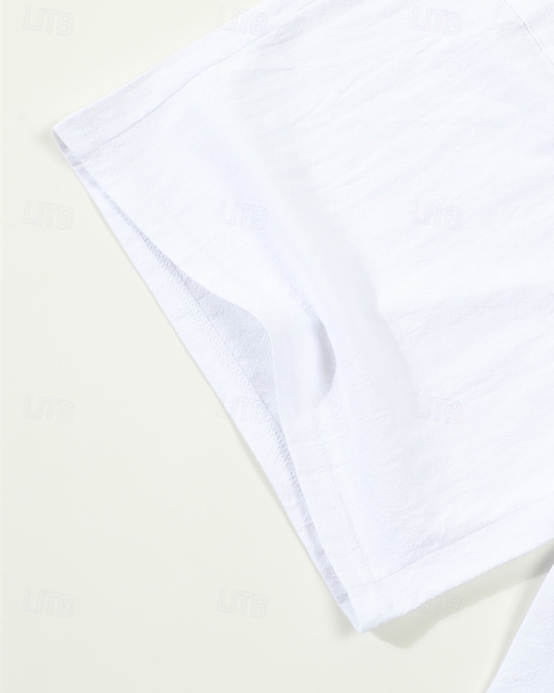 Hombre Pantalón corto Pantalones cortos de lino Pantalones cortos de verano Pantalones cortos de playa Bolsillo Correa Cintura elástica Plano Comodidad Transpirable Corto Vacaciones Festivos Playa 2025 - $22.99 –P4
