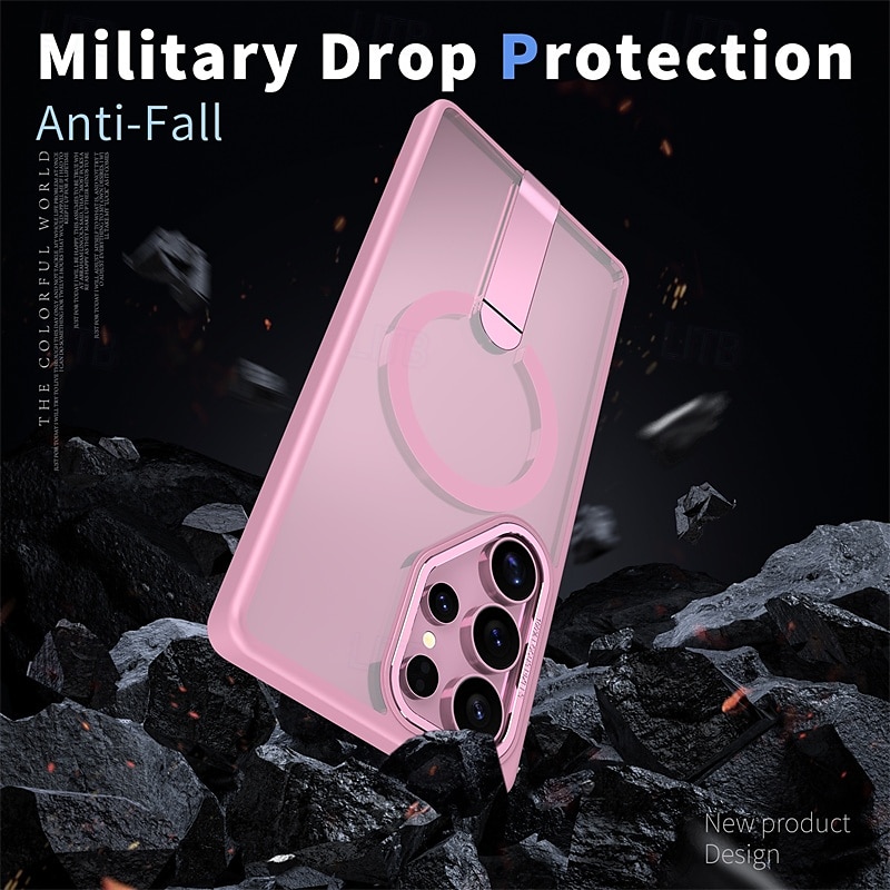 Magnetic Phone Case for Samsung Galaxy S25/S25 Plus/S25 Ultra/S24/S24 Ultra/Plus/FE – MagSafe Ring Kickstand, Military Protection, Full Body PC+TPU 2025 - $22.99 –P3