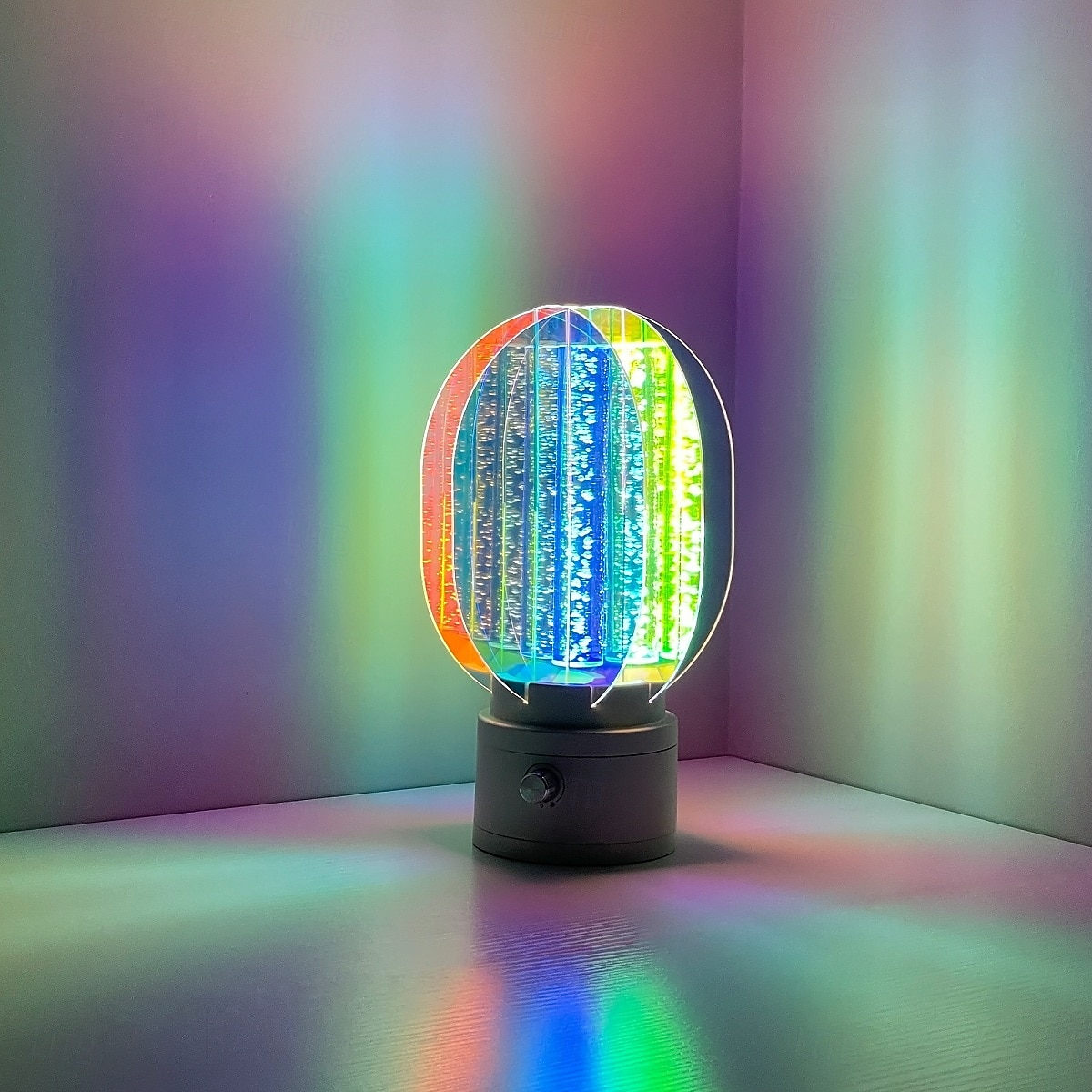 Luminária de mesa recarregável sem fio com efeito aurora, luz noturna para quarto com rotação de 360 graus, luminária de mesa operada por bateria para sala de estar, luminária pequena para estação de de 2025 por $55.99 –P2
