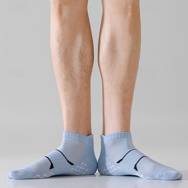 Herren 5 Paare Mehrfachpackungen Socken Laufsocken Freizeitsocken Schwarz+Weiß+Grau Schwarz*2+Dunkelgrau*2+Dunkelblau*1 Farbe Einfach Urlaub Sport & Outdoor Täglich Basic Mittel Frühling Herbst Mode 2026 - $7.49 –P9