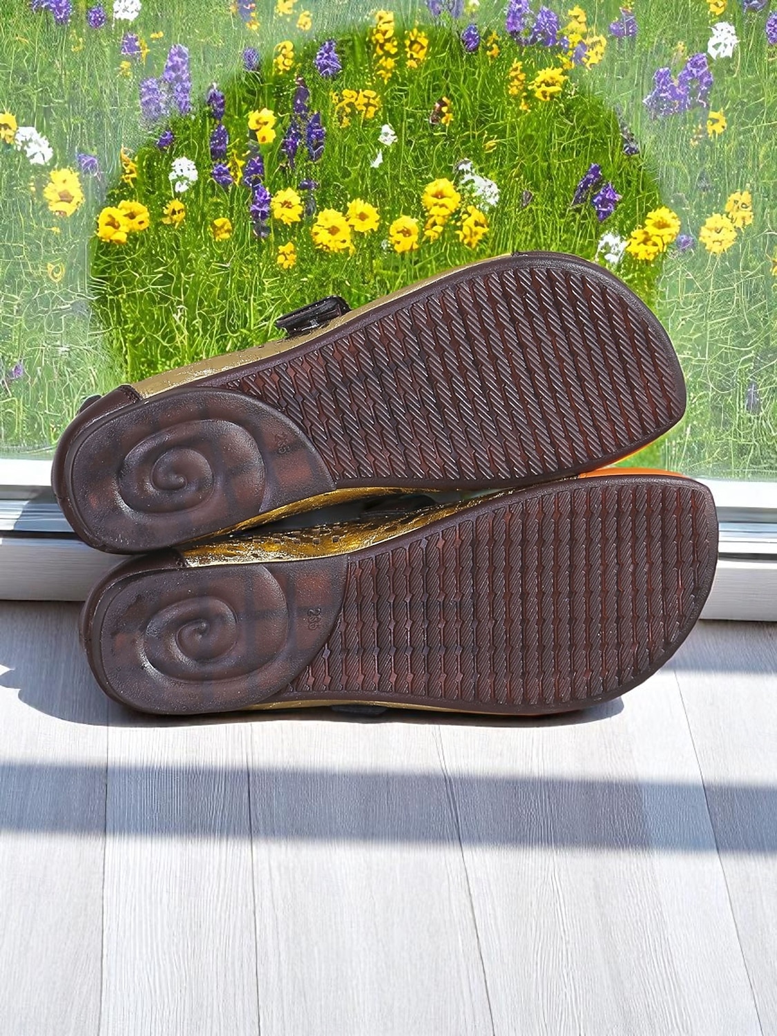 Dámské volnočasové boty širokého střihu z umělé kůže – pohodlné barefoot boty v barevných blokech, prodyšné výřezy, nastavitelný pásek s přezkou, ideální na procházky po zahradě, víkendové výlety i každodenní nošení 2025 - $24.99 –P5
