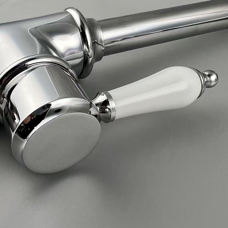 Rubinetto da cucina - Monocomando un foro Galvanizzato Estraibile / Abbassabile Set centrale Retrò Vintage Kitchen Taps del 2025 a $137.99 –P5
