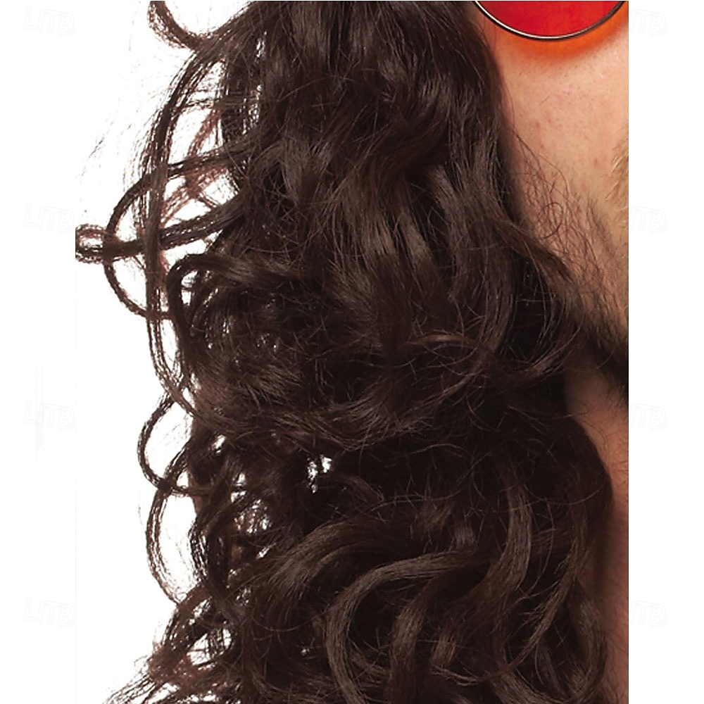 Peruca hippie groovy costume peruci rocker din anii '80 Halloween 2026 - $27.99 –P4