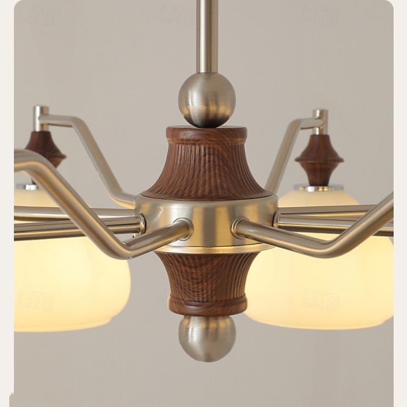 Lampadario a sospensione a LED con 3/6/8 luci, stile moderno di metà secolo, E27, grande globo bianco Sputnik, lampada da soffitto vintage in ottone a filo, lampada a sospensione per isola da cucina, del 2025 a $449.99 –P9