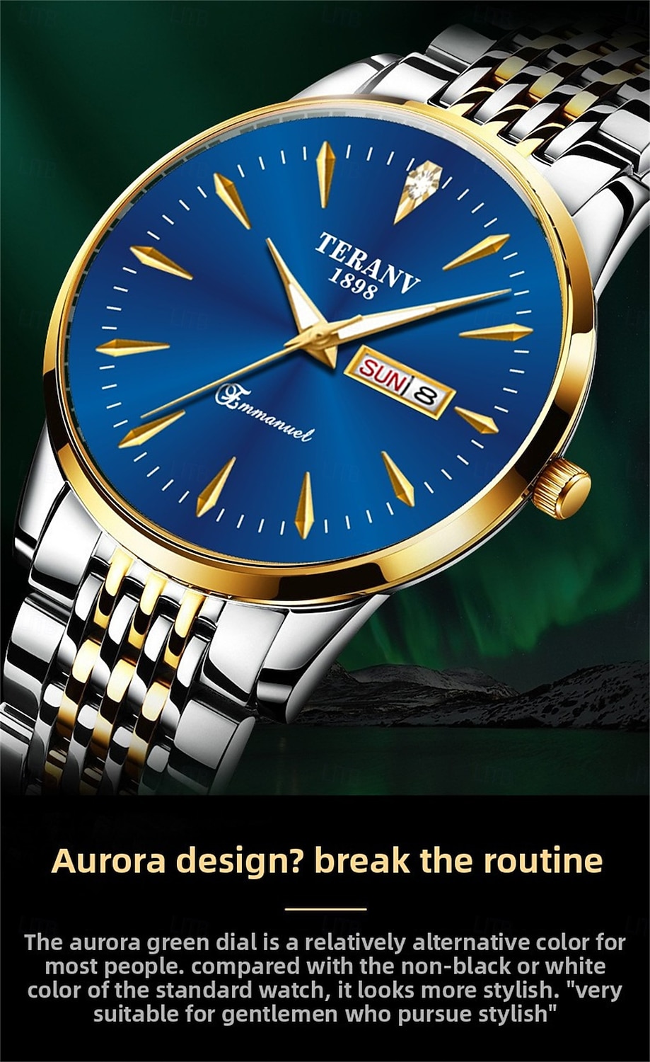 Men's Business Quartz Watch – Ultra-Thin Dual Calendar Luminous Dial, IPX7 Waterproof, Elegant Stainless Steel Strap, Stylish Gift for Professionals 2026 - $24.99 –P10