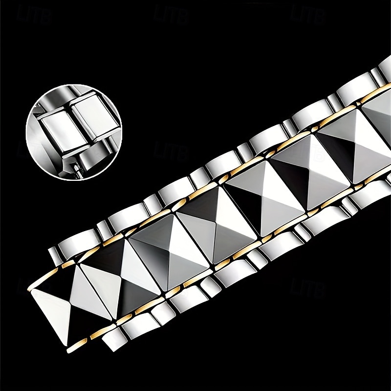 Dois mostradores romanos redondos com diamantes aquáticos, mostrador luminoso, relógio de casal ipx7 à prova d'água, relógio de quartzo com calendário e data, pulseira de aço inoxidável elegante, de 2025 por $29.99 –P2