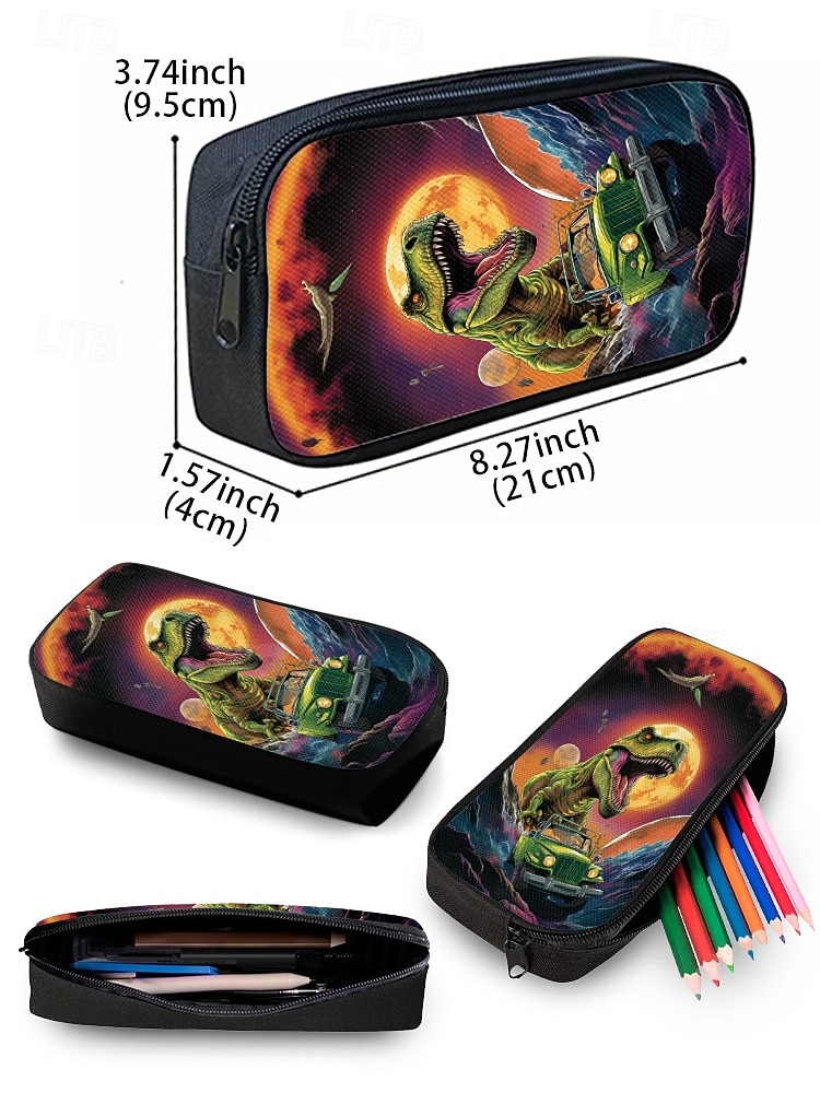 Kids' 3-Piece Dinosaur Backpack Set with Lunch Bag and Pencil Case, T-Rex Print, Lightweight School Bag for Boys, Girls and Elementary Students 2026 - $34.99 –P13