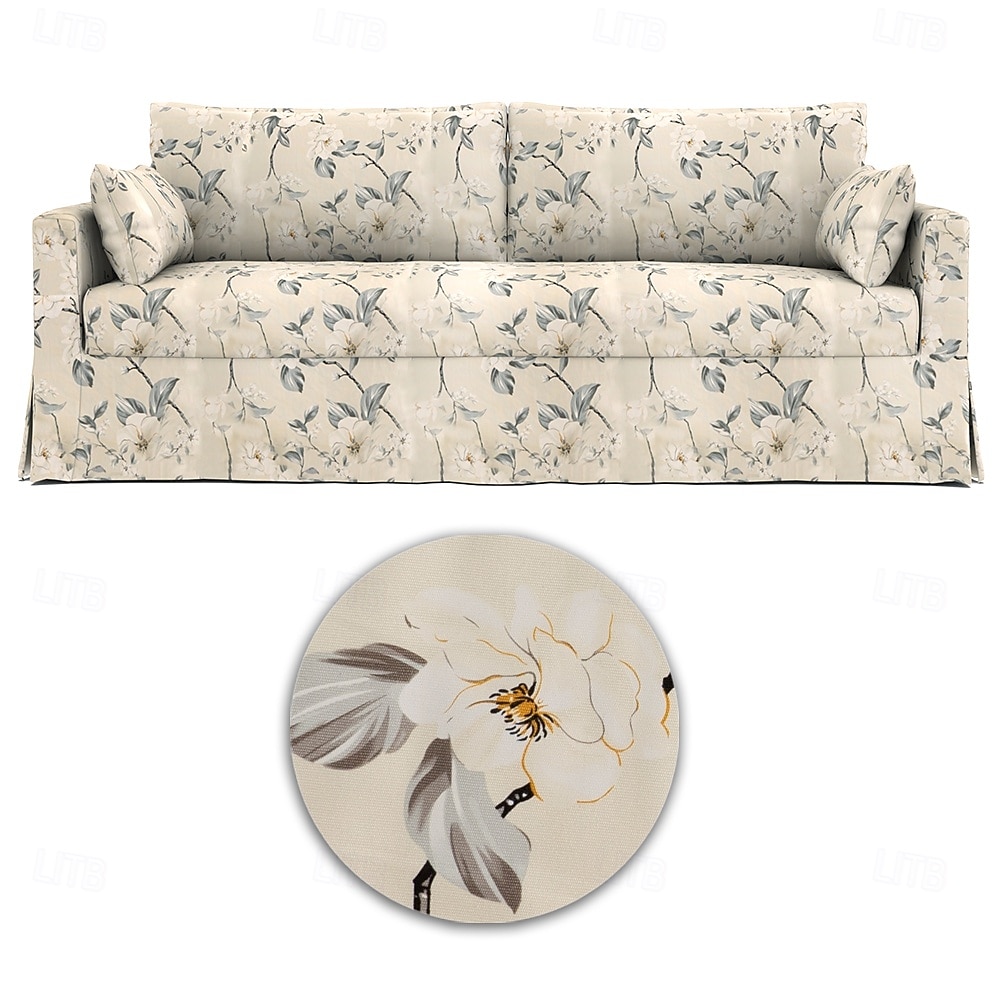 Sofabezug für Hyltarp-Sofa, gesteppt, floral, 100 % Baumwolle 2025 - $226.49 –P3