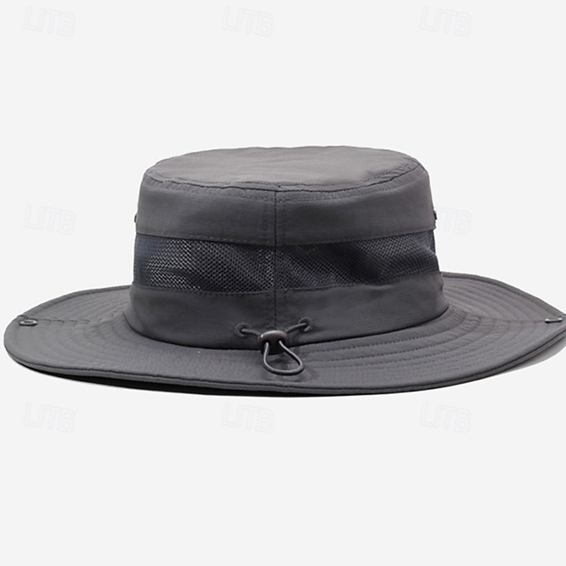 Herr Fiskarhatt Solhatt Svart Rodnande Rosa Polyester Snörning Mode Ledigt Gata Dagligen Slät Solskyddskräm Andningsfunktion 2025 - $9.49 –P12