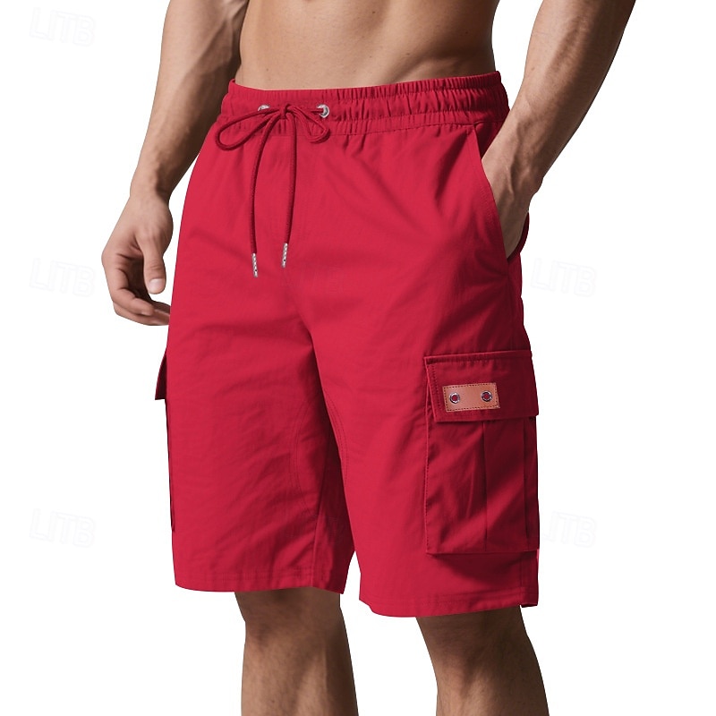 Per uomo Pantaloncini cargo Shorts Pantaloncini Estivi Coulisse Elastico in vita Multi-tasche Semplice Comodità Indossabile Lunghezza al ginocchio All'aperto Sport Quotidiano Moda Casual Nero Giallo del 2025 a $17.99 –P16