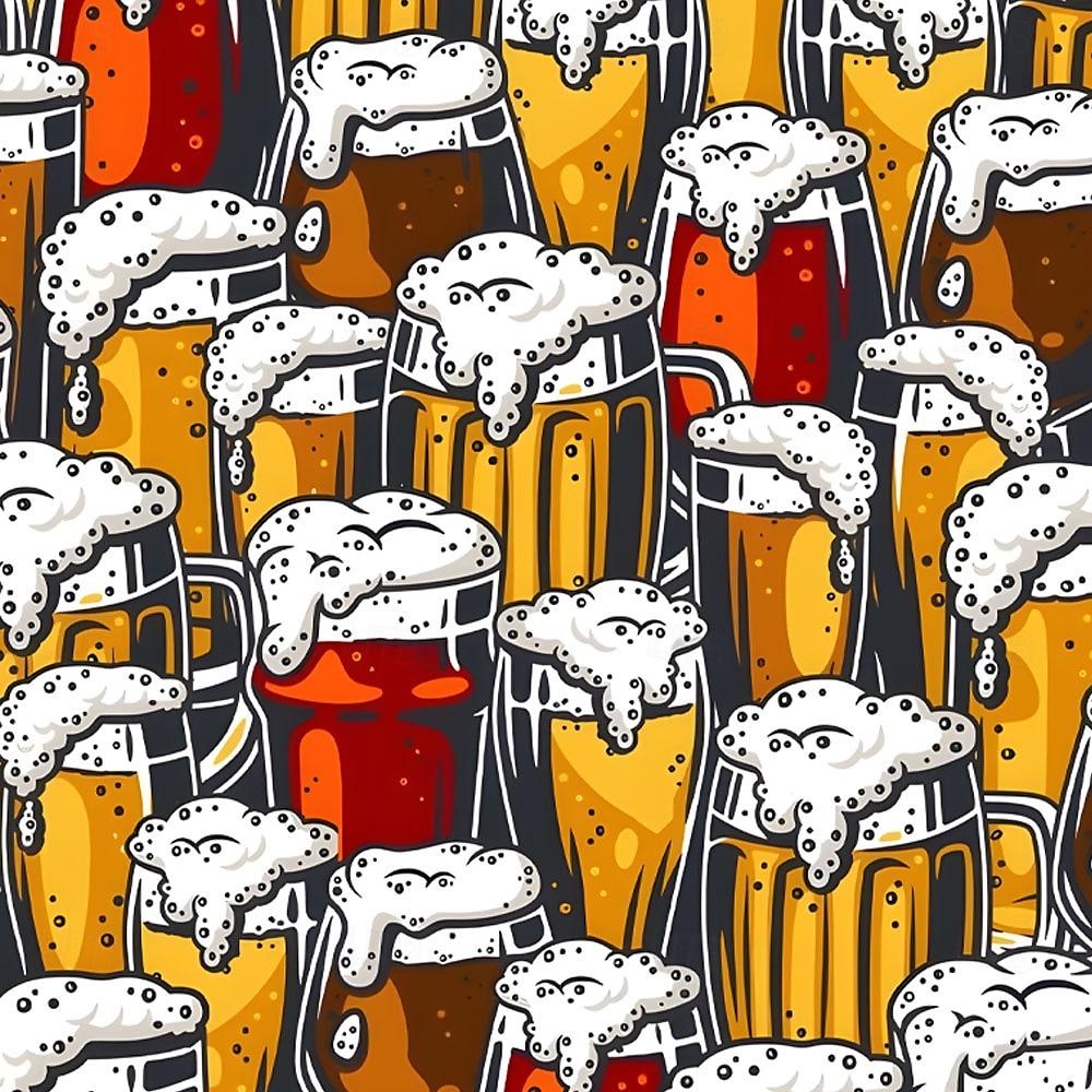 Pánské Legrační Pivo Kachna Kubánská košile Havajská košile Aloha košile Krátký rukáv Havajské Dovolená Oblečení na pláž Léto Jaro Košile s límečkem Camp 3D tisk Jedna přední kapsa Rubínově červen 2025 - $23.99 –P2