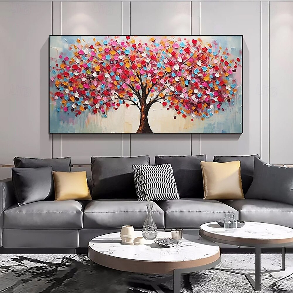 Mintura Handmade 3D Tree Flowers Landscape Oil Paintings On Canvas Wall Art Decoration Modern Abstract Picture For Home Decor Rolled Frameless Unstretched Painting 2025 - $77.99 –P5