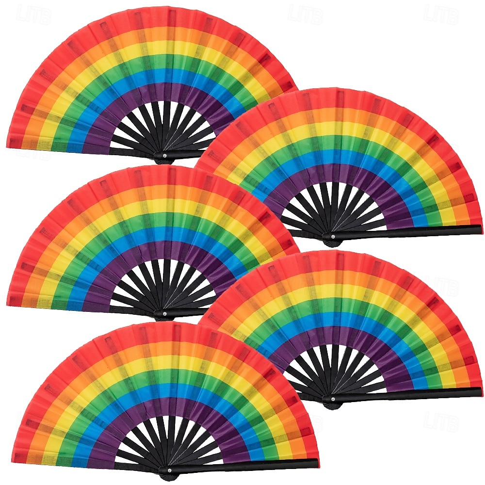 składany wachlarz z butami na ziemi holograficzny składany wachlarz ręczny, wachlarz do tańca tęczowego, artykuły na imprezy lgbtq, składany wachlarz poppingowy love is love w kolorach laserowych 2025 - $12.99 –P1