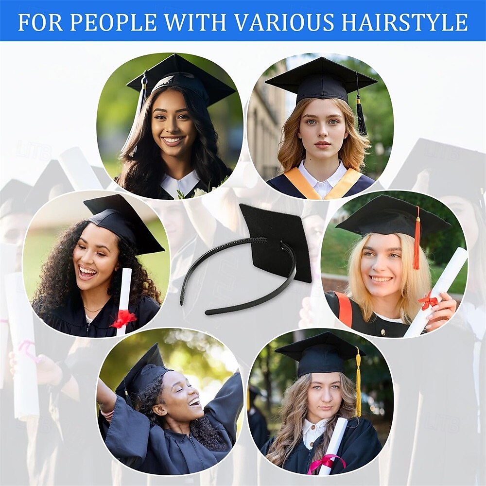 Graduation Cap Headband Insert Grad Caps Headband Insert Adjustable Secures Cap and Keeps Hairstyle Upgraded Interior Design Simple and Practical Anti Fall Hairband for Graduation 1 Pack 2025 - $5.49 –P7