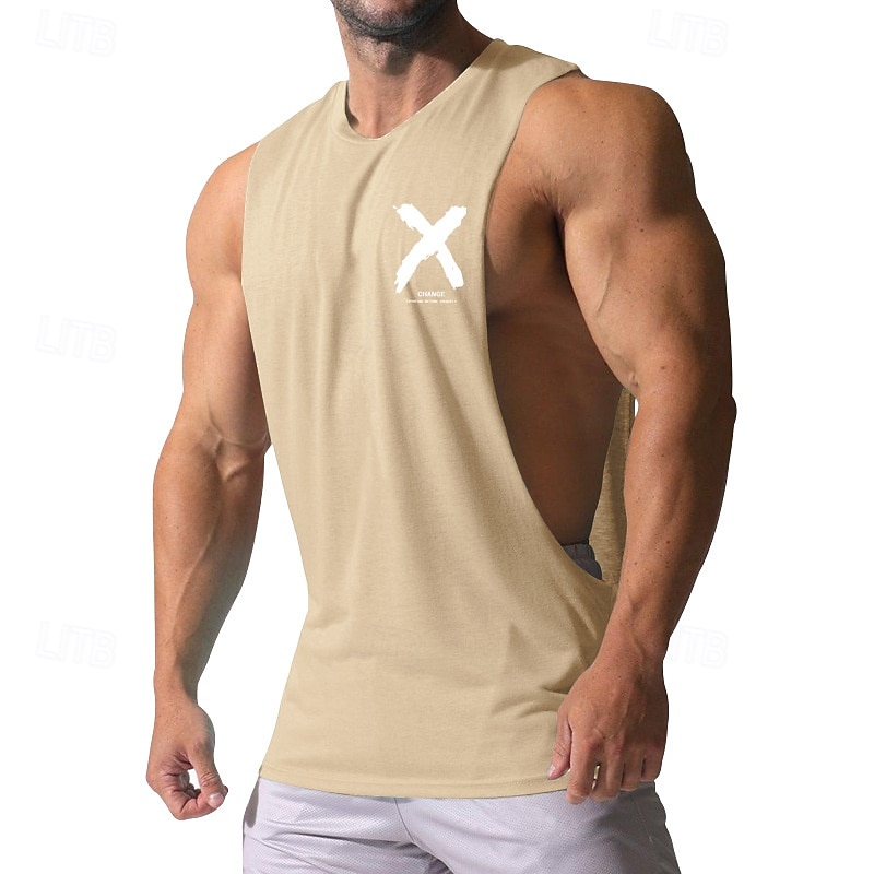 Herren Tank Top Weste Unterhemd Ärmelloses Shirt Ärmellos Rundhalsausschnitt Sommer Bedruckt Mode Designer Basic Klassisch Urlaub Straße Ausgehen Schwarz Weiß Rote Top T-Shirt für Herren 2025 - $14.49 –P7