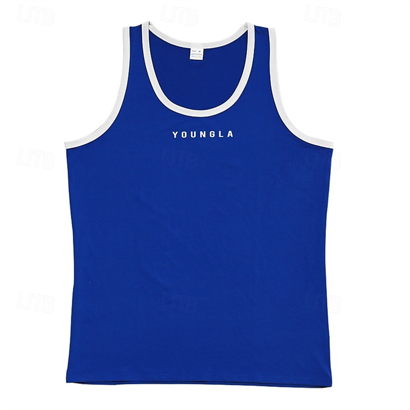 Herr Linne Undertröjor Ärmlös tröja Ärmlös Rund hals Sommar Bokstav Mode Designer Grundläggande Lappverk Semester Gata Utekväll Svart Vit Rubinrött Topp t-shirt för män 2025 - $16.99 –P9