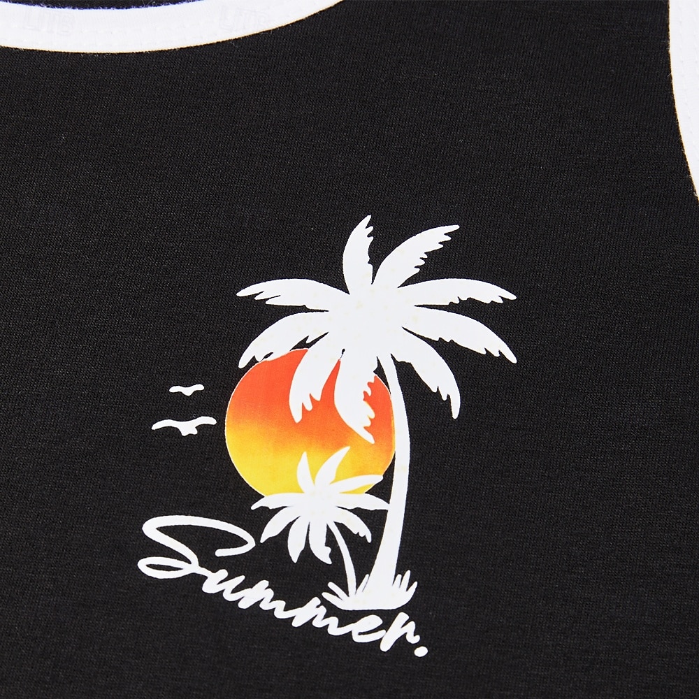 Men's Tank Top Vest Top Sleeveless Shirt Muscle Shirt Sleeveless Crew Neck Summer Coconut Tree Sports Fashion Comfortable Print Casual Beach Black White Green Top Tee for Men 2025 - AU $21.09 –P9