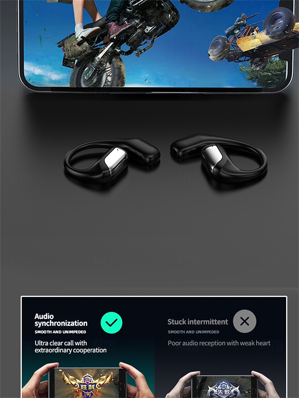 Headset Vertaler 144 Talen Intelligente Stemvertaling Real-Time Vertaling Draadloze Bluetooth 5.4 Instellingen Lage Latentie Zaken Headset 2025 - $39.99 –P8