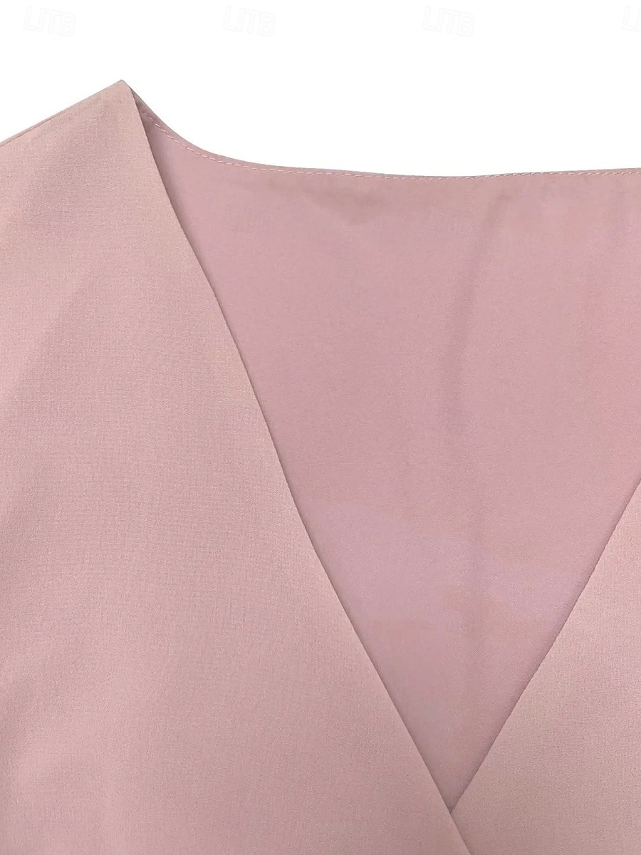 Damen Midikleid A Linie Kleid Sommerkleid Lässig Täglich Normale Passform Blumen Kurzarm V Ausschnitt Rosa Sommer 2025 - $36.99 –P7