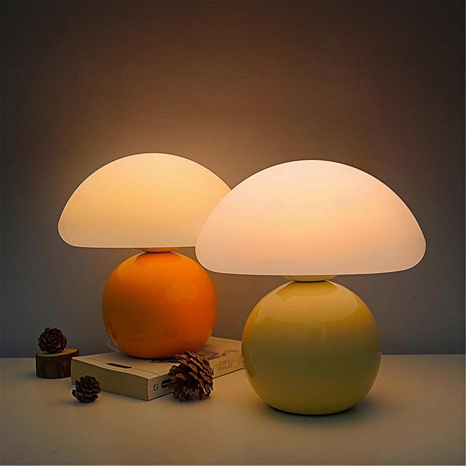3-Color Table Lamp Mushroom Adjustable Remote Control Ceramic Lamp Bedroom Bedside Lamp Cream Style Mushroom Table Lamp Bedroom Decoration Small Night Light Study Lighting   USB 1PC 2025 - $32.99 –P4