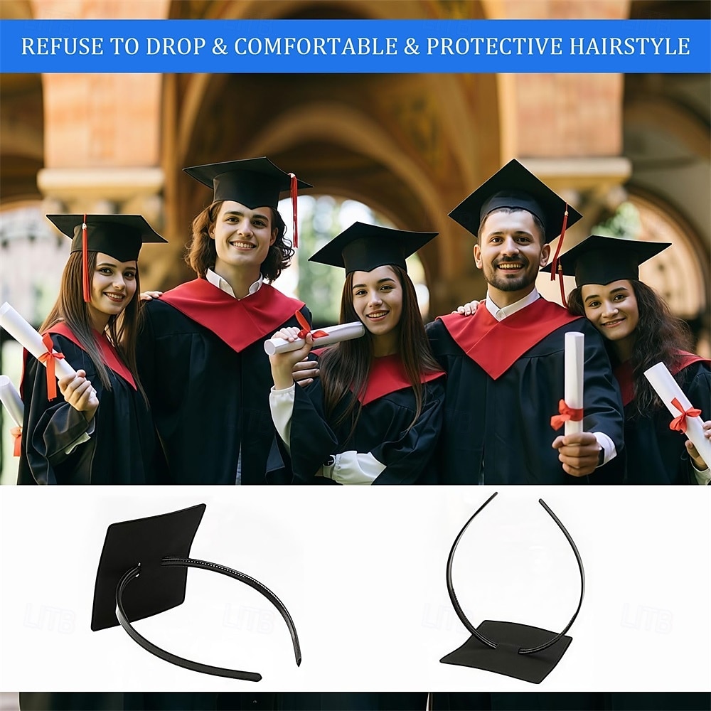 Graduation Cap Headband Insert Grad Caps Headband Insert Adjustable Secures Cap and Keeps Hairstyle Upgraded Interior Design Simple and Practical Anti Fall Hairband for Graduation 1 Pack 2025 - $5.49 –P6