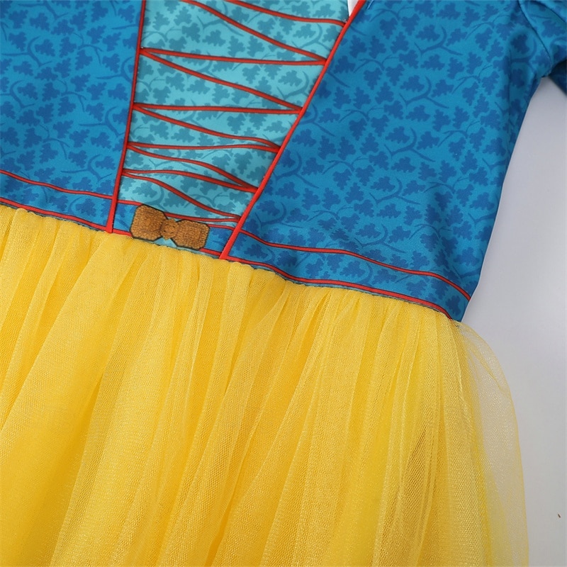 Sněhově bílá Pohádkové Princeznovské Květinové šaty Téma Party Kostým Tylové šaty cosplay Filmové kostýmy for Dívčí Dětské Karneval Plesová maškaráda Párty 2025 - $40.64 –P15