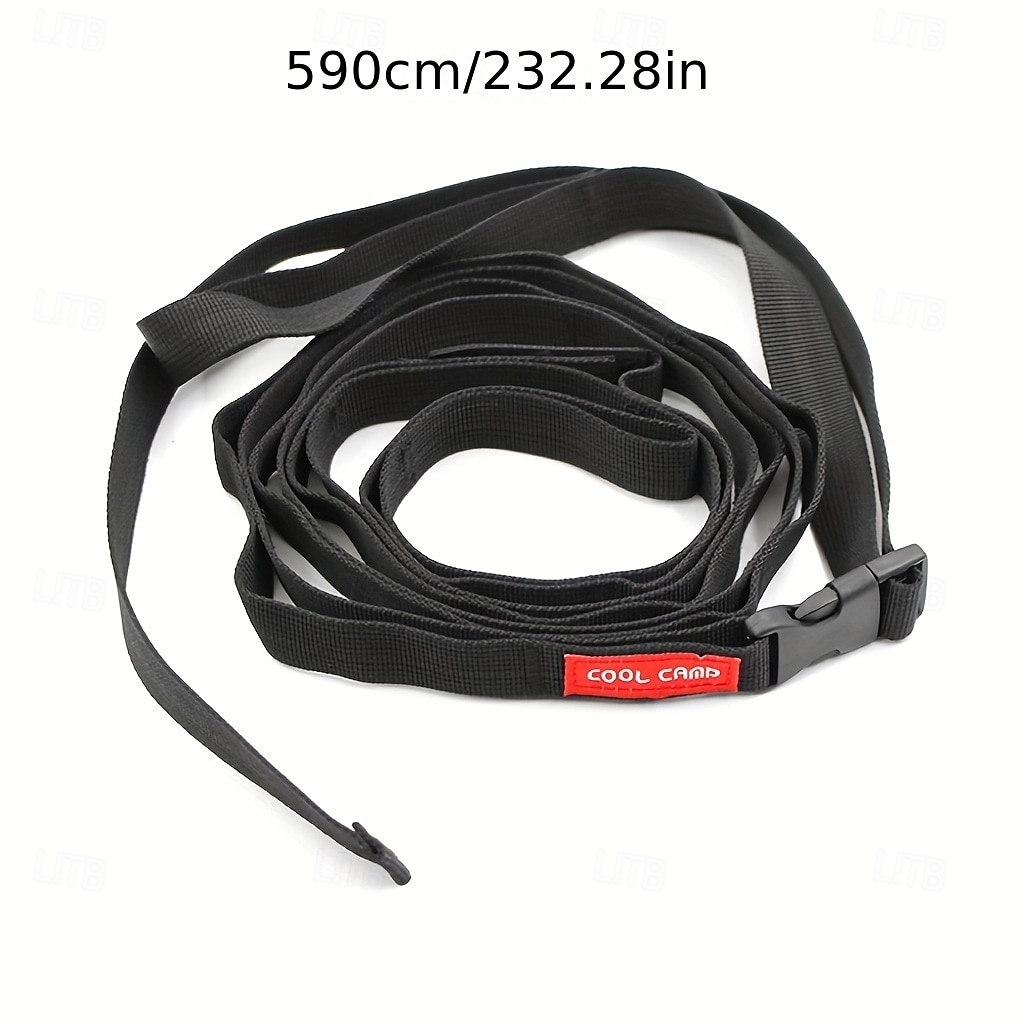 Varal de acampamento ao ar livre, cinto de armazenamento para acampamento, cordão multifuncional para barraca, 19 argolas com fivela de montanhismo de 2025 por $15.99 –P4