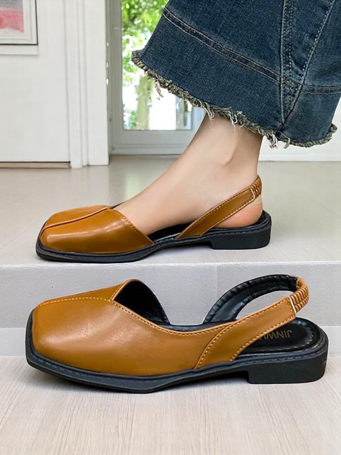 Women's Zebra Print Square Toe Flats with Ruched Back - Trendy Animal Pattern Date Shoes for Stylish Women 2025 - $26.99 –P4