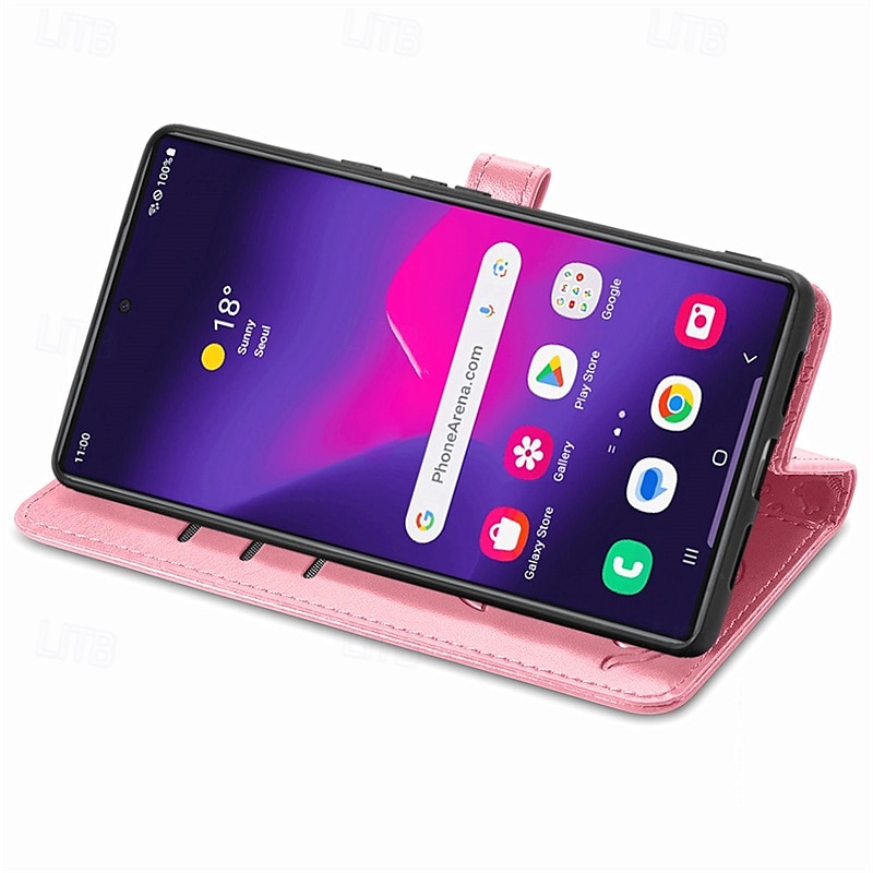 телефон Кейс для Назначение SSamsung Galaxy S24 S23 S22 S21 Ultra Plus S24 ФЭ А55 А35 А25 А15 5Г S25 Ультра Кошелек для карт Откидная крышка с ремешком на запястье Защита от удара Кот С собакой 2025 - $16.99 –P7