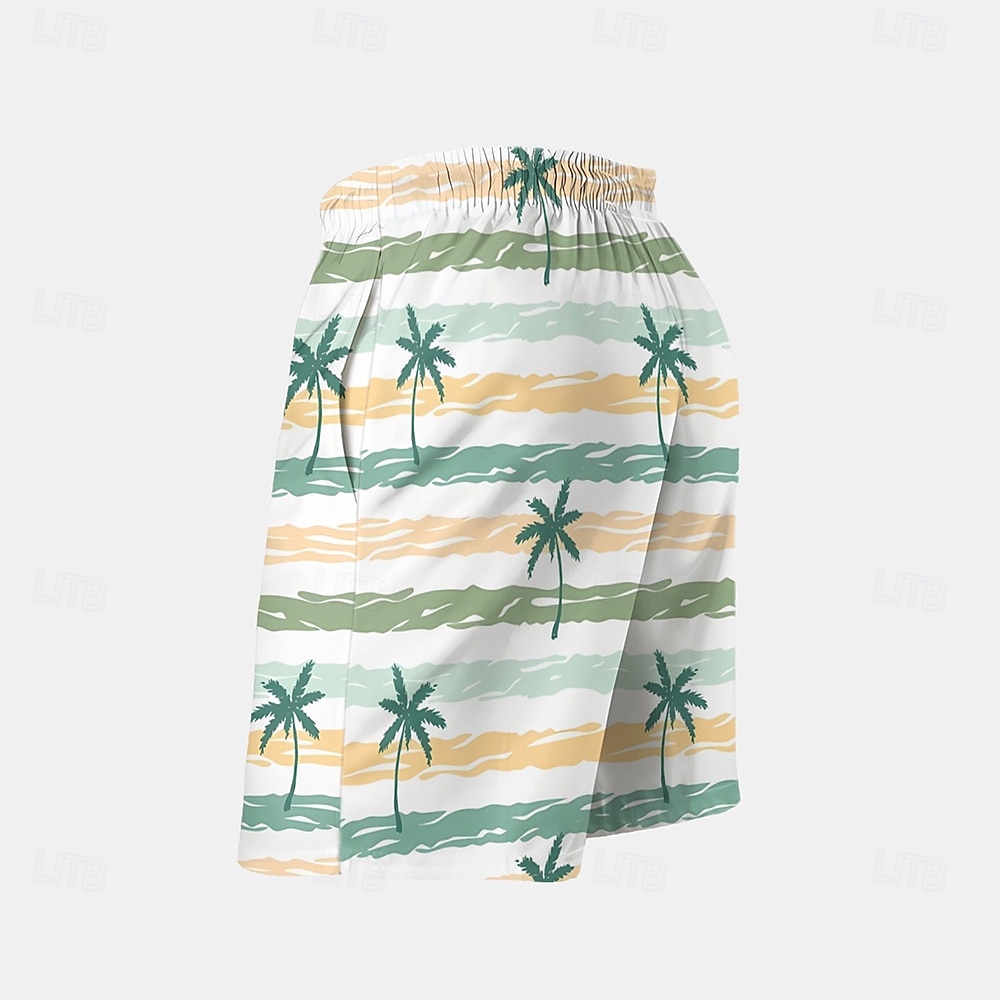 Voor heren Kokosnootboom Palmblad Tropische planten Lange zwembroeken Zwemshorts Boardshorts Medium Taille Streetwear Hawaii Strandvakantie Zijzakken Mesh voering Elastische tailleband met trekkoord 2025 - $19.99 –P6