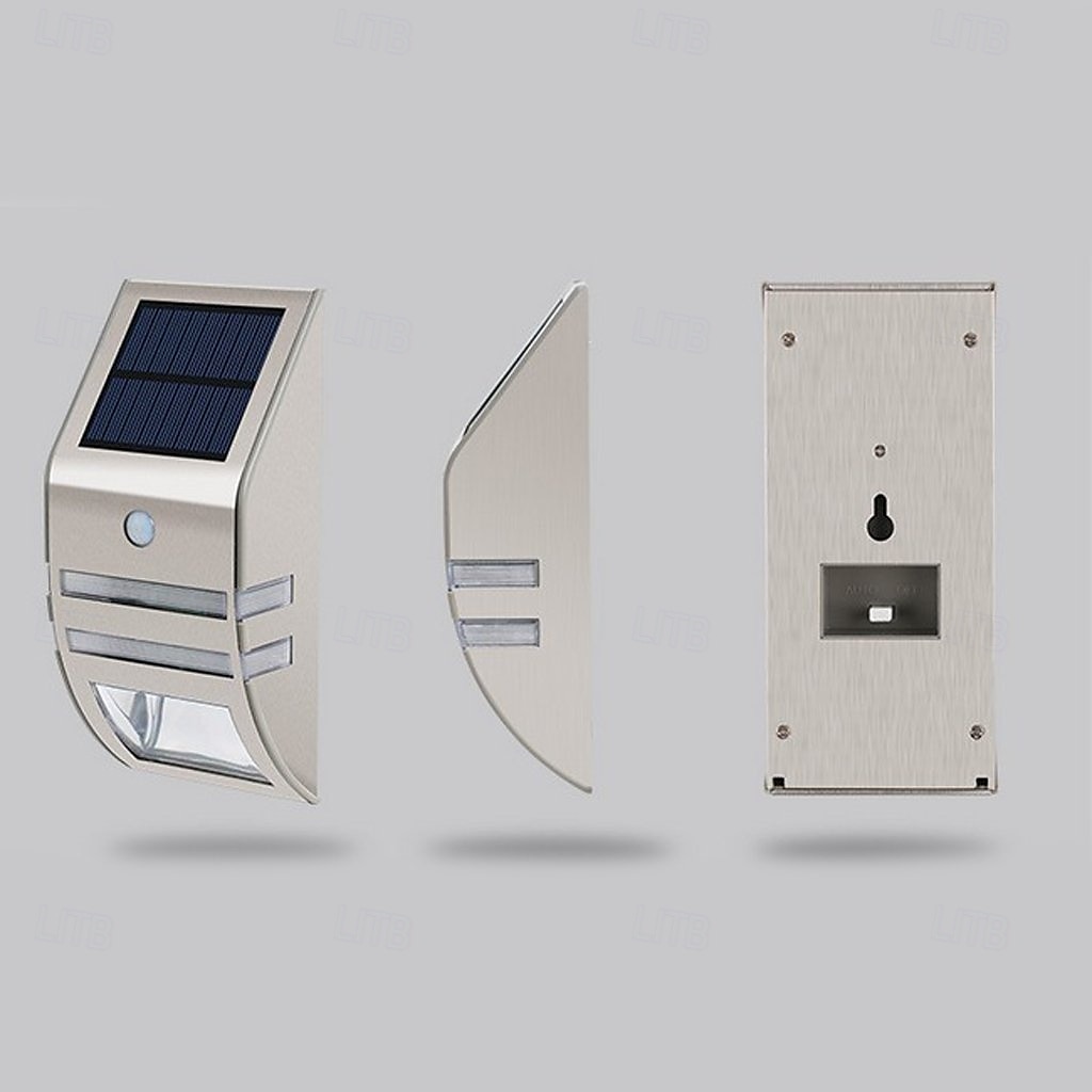 1 pz. Luci da parete per esterni, impermeabili, solari, in acciaio inox, con sensore umano, illuminazione intelligente per scale, balconi e recinzioni. del 2025 a $22.99 –P5