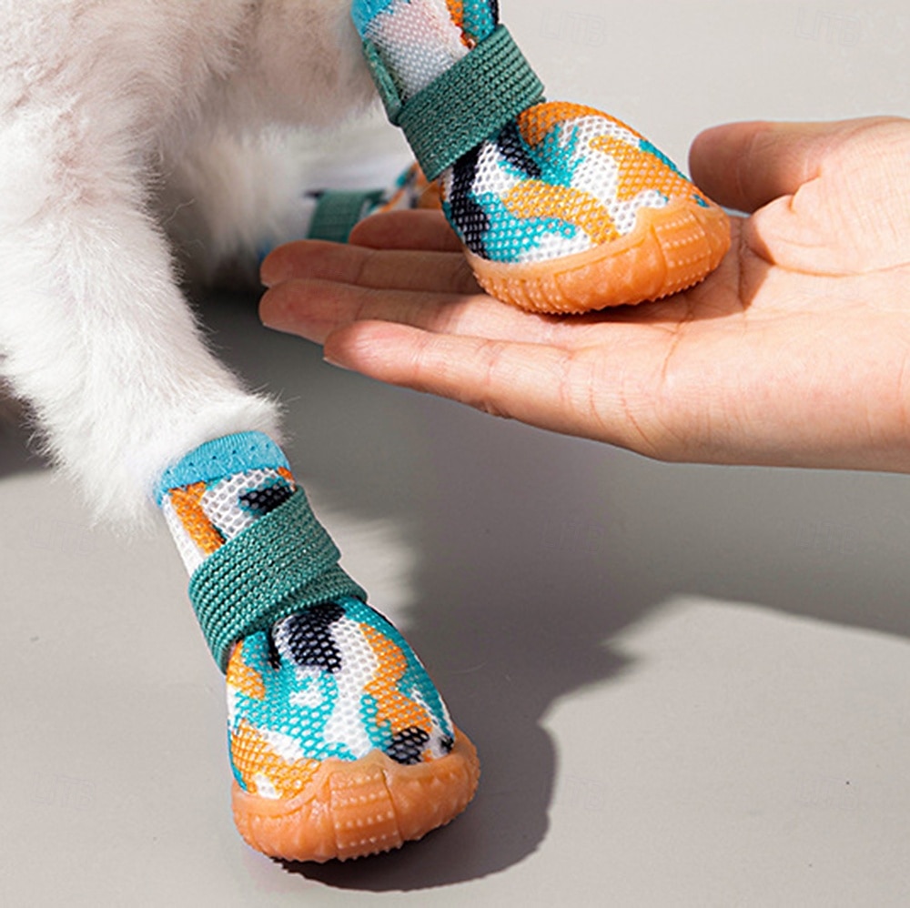 buty dla psów dużych małych średnich psów - oddychające buty dla psów na lato, gorący chodnik, ochraniacze na łapy do spacerów na świeżym powietrzu, zimowy śnieg, antypoślizgowe gumowe buty dla psów 2025 - $20.99 –P2