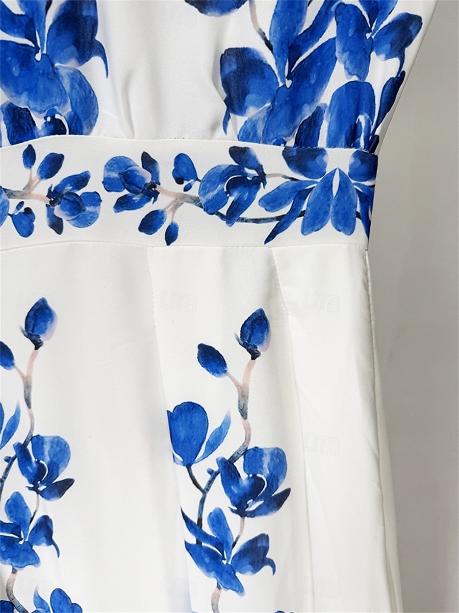 A-Line Quinceanera Dresses Elegant Dress Wedding Wedding Guest Floor Length Sleeveless Halter Neck Chiffon Backless with Floral Print Wedding Guest Dress 2025 - $119.99 –P8
