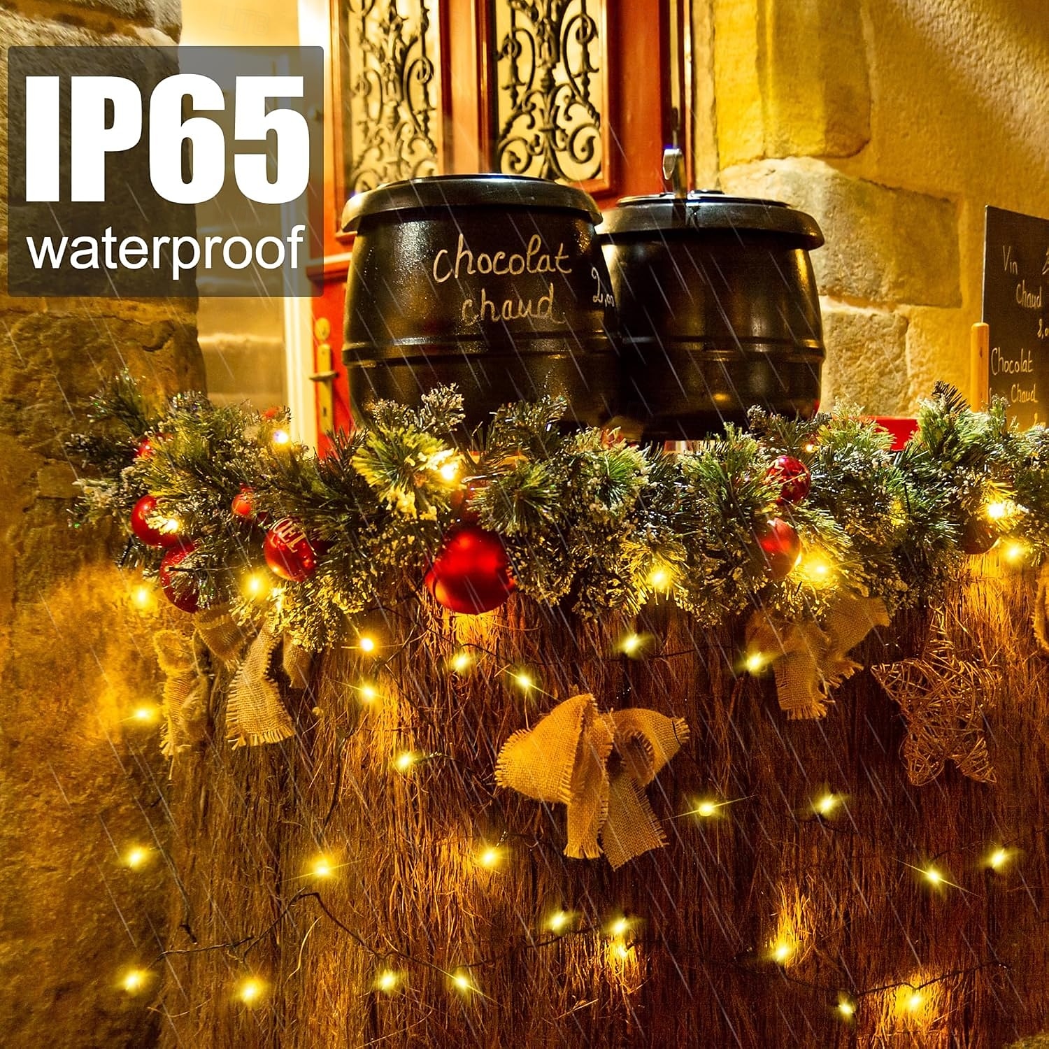 1 Pc Outdoor String Lights Solar Waterproof Light String 12M 39FT 100 LED Beads Courtyard Garden Lawn Villa Fence Balcony Decorative Light Wedding Halloween  Festival Atmosphere Light String 2026 - $14.49 –P16