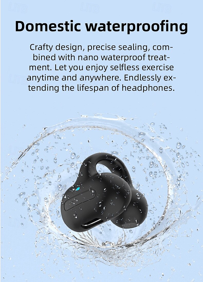 Ear Clip Bluetooth 5.0 Wireless Earbuds – Open Ear TWS Headphones with Mic, Ultra-Light, Sports Waterproof, Low Latency for Gaming, iOS/Android Compatible 2025 - $22.99 –P11