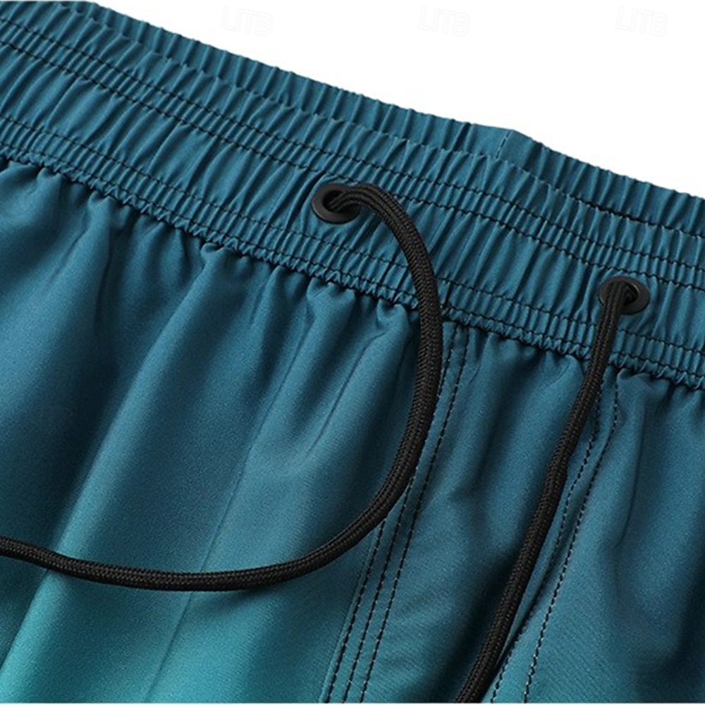 Homens Calção Shorts de praia Bolsos Com Cordão Imprimir Gráfico Folha Árvore Respirável Secagem Rápida Comprimento do joelho Ao ar livre Férias Casa Férias Estilo Étnico Azul Céu Azul escuro de 2025 por $17.99 –P11