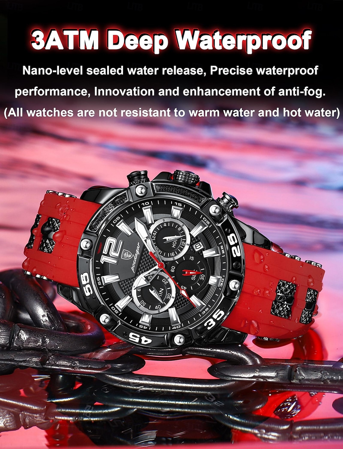 912 New Multi functional Fashion Luxury Men's Waterproof Night Light Watch Silicone Strap Quartz Men's Watch 2025 - $35.99 –P9