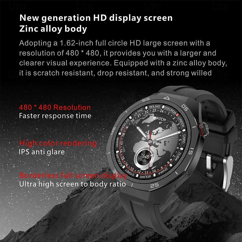 S6Pro Smart Watch 1.62" Bluetooth Fitness Tracker for Men with Compass, Step Counter, Call & Message Reminder, Sleep Monitor, Voice Assistant, IPX Waterproof, Compatible with Android iOS 2025 - $59.99 –P2