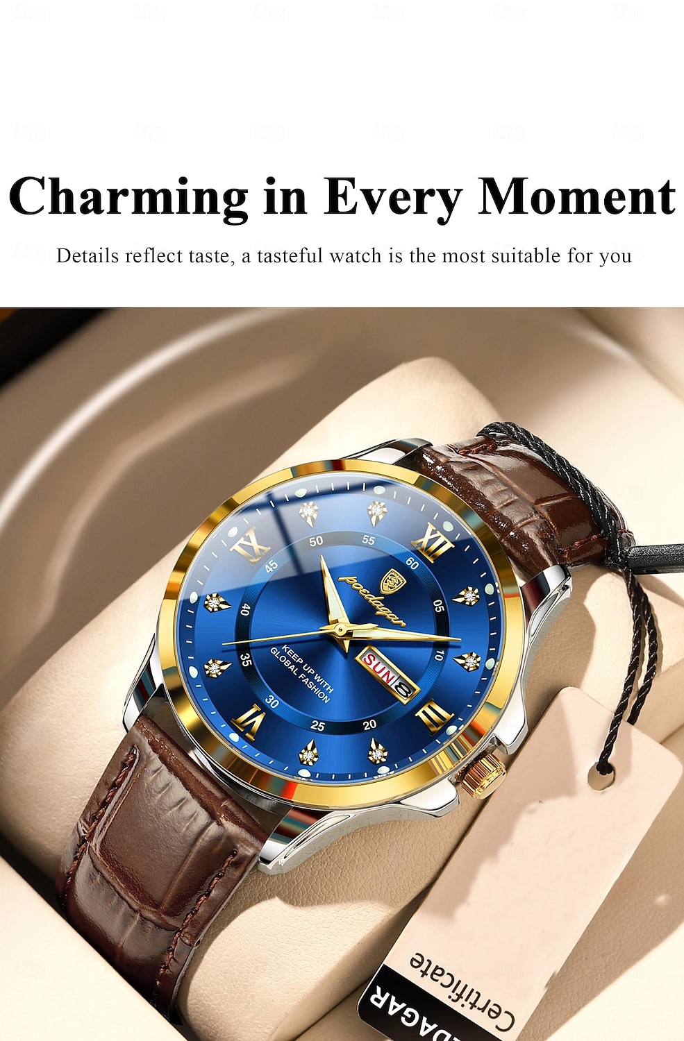 Top Luxury Man Watch Date Week Waterproof Luminous Leather Men Wristwatch Casual Male Clock Sports Men's Quartz Watches 2025 - $37.99 –P6