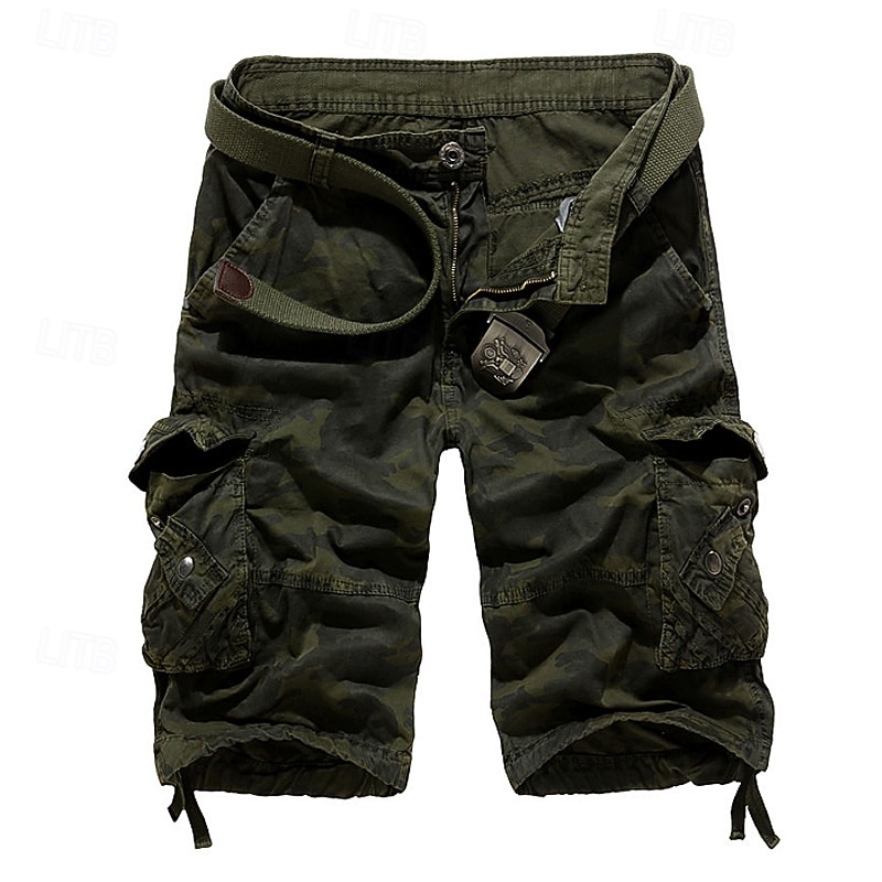 Per uomo Pantaloncini cargo Pantaloncini da esterno Bermuda Pantaloncini da Escursionismo Multi-tasche Gamba Dritta Mimetico Traspirante Indossabile Lunghezza al ginocchio All'aperto Casuale del 2026 a $32.99 –P2